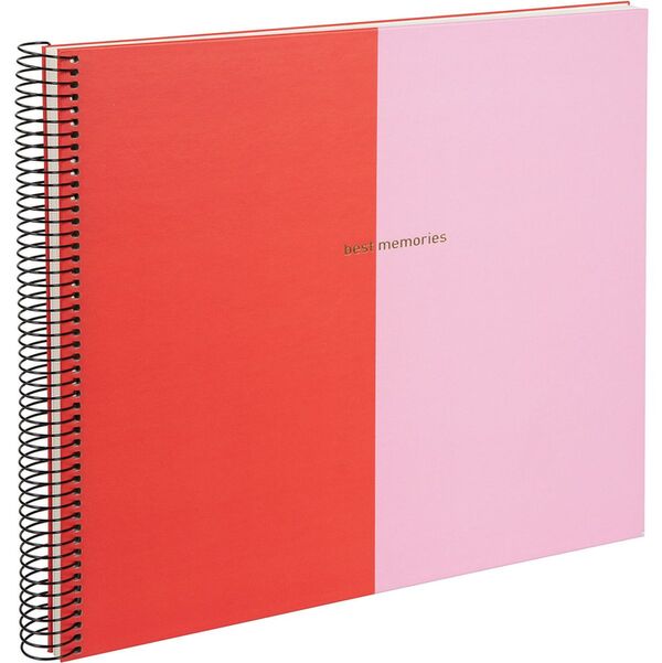 goldbuch Spiralalbum Summertime Trend 2 35x30 40 schwarze Seiten  rot/pink