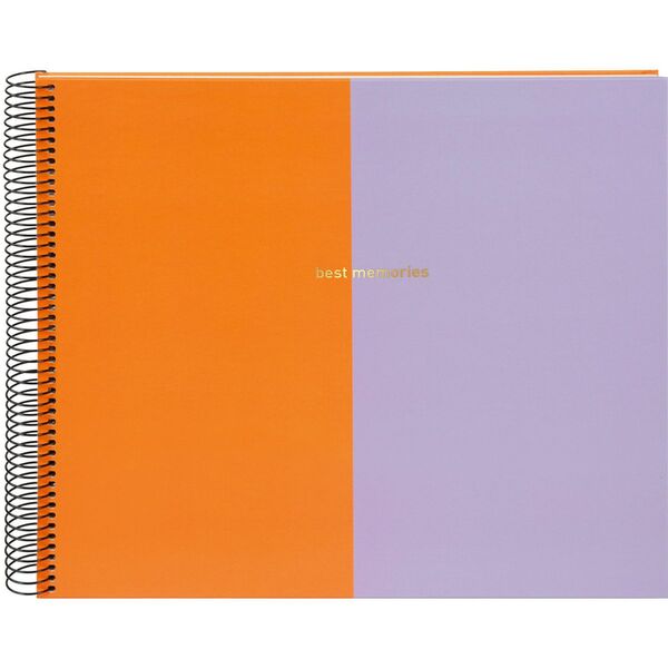goldbuch Spiralalbum Summertime Trend 2 35x30 40 schwarze Seiten  orange/flieder