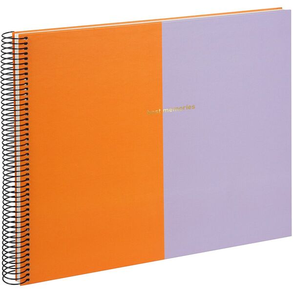 goldbuch Spiralalbum Summertime Trend 2 35x30 40 schwarze Seiten  orange/flieder