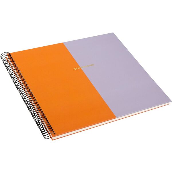 goldbuch Spiralalbum Summertime Trend 2 35x30 40 schwarze Seiten  orange/flieder