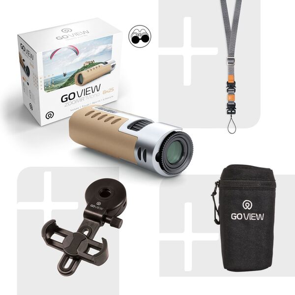 GoView ZOOMR HD Monokular 8x25  Light Brown