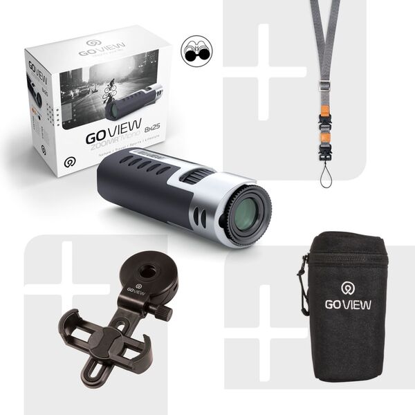 GoView ZOOMR HD Monokular 8x25  Phantom Black