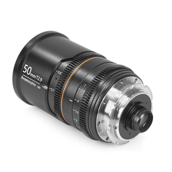 Great Joy 50mm T2.9 1.8x Anamorphic Lens  Canon RF Amber Lens Flare