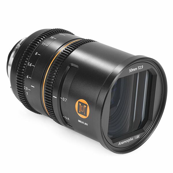 Great Joy 50mm T2.9 1.8x Anamorphic Lens  MFT Amber Lens Flare