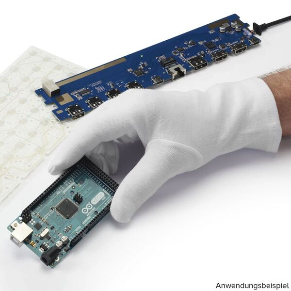 Hama Baumwollhandschuhe, Gr. XL, 1 Paar, Weiß 