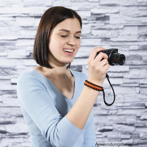 Hama Braid 20 Handschlaufe  black-orange