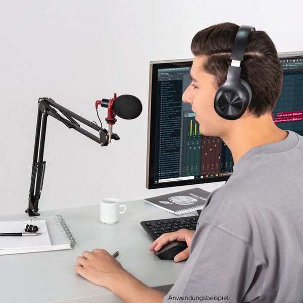 Hama Flexibler Gelenkarm 700 II, ¼, max. 70cm, Smartphone-Halter, Tischklemme 