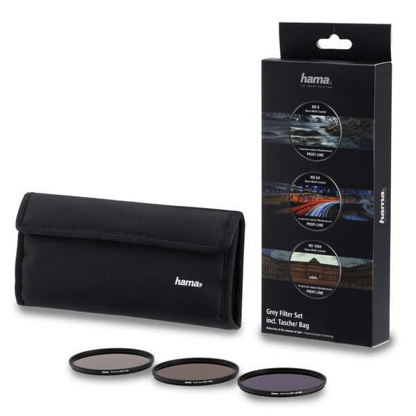 Hama Graufilter-Set ND8, ND64, ND1000 mit Filtertasche  72mm