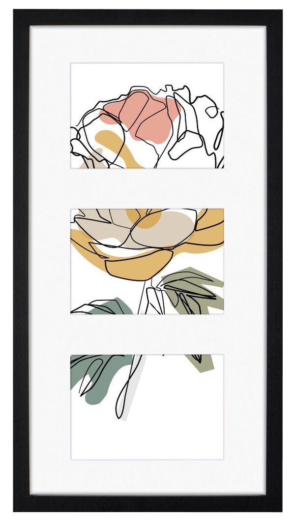 Hama Holzrahmen-Galerie Kopenhagen für 3 Bilder  23 x 45 cm schwarz