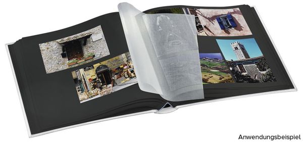 Hama Jumbo-Album La Fleur, 30x30 cm, 100 schwarze Seiten  Weiß