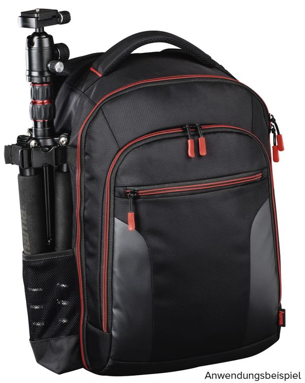 Hama Kamera-Rucksack Miami, 190  Schwarz/Rot