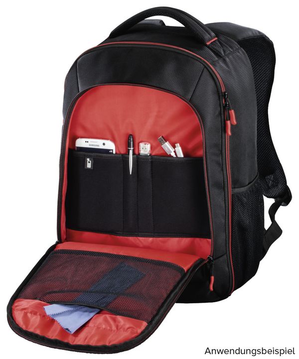 Hama Kamera-Rucksack Miami, 190  Schwarz/Rot