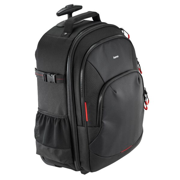 Hama Kamera-Trolley Ohio, 200, stabiler Fotokoffer für Handgepäck  schwarz/rot