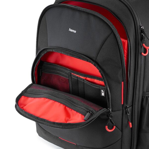 Hama Kamera-Trolley Ohio, 200, stabiler Fotokoffer für Handgepäck  schwarz/rot