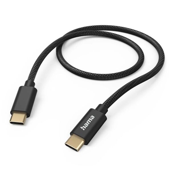 Hama Ladekabel Fabric, USB-C - USB-C, Nylon  schwarz 1,5m