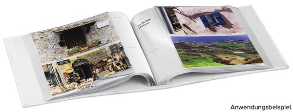 Hama Memo-Album La Fleur, für 200 Fotos im Format 10x15 cm  Weiß