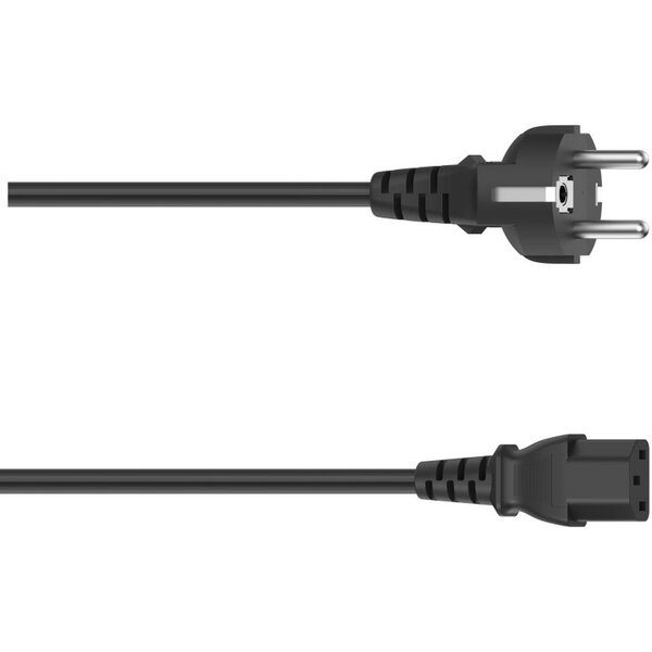 Hama Netzkabel, Schutzkontakt-Stecker - 3-pol.-Kaltgerätezuleitung schwarz  1,5 m