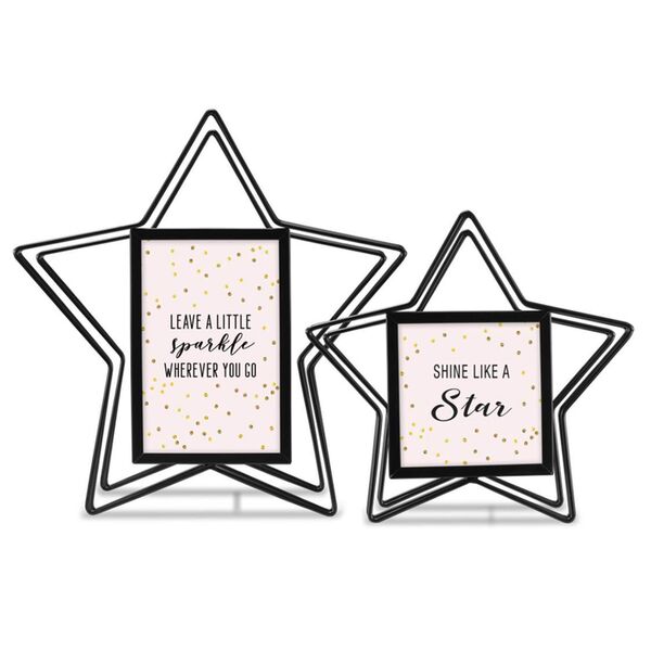 Hama Porträtrahmen Stella 10 x 10 cm und 10 x 15 cm, 2er Set  schwarz