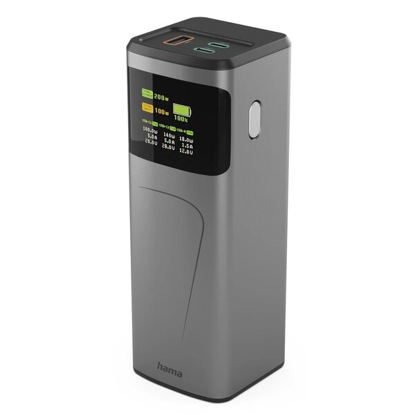 Hama Power Pack High Power,  2x USB-C, USB-A, Schnellladen  200 W, 24000mAh