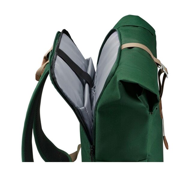 Hama Silvan Laptop-Rucksack grün bis 41cm (16,2 ) Rolltop, nachhaltig 