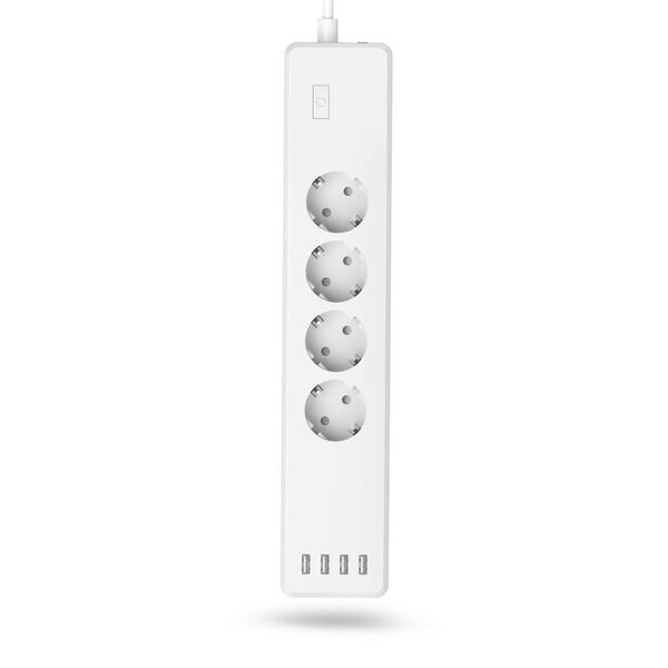 Hama Smarte WLAN-Steckdosenleiste 4-fach, einzeln schaltbar, Überlastsch., 4xUSB 