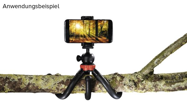 Hama Stativ FlexPro für Smartphone, GoPro und Fotokameras, 27 cm,  rot
