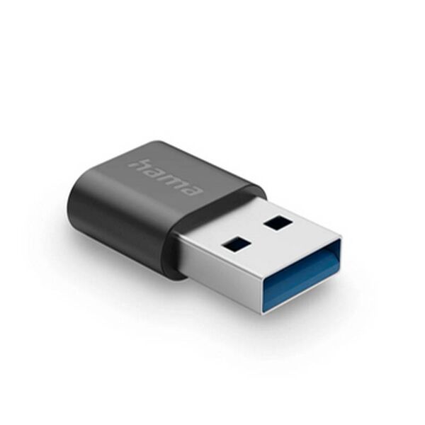 Hama USB-Adapter, USB-A-Stecker - USB-C-Buchse, USB 3.2 Gen2, 10 Gbit/s 