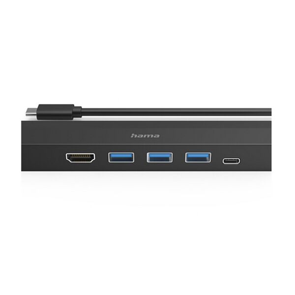 Hama USB-C-Hub, Multiport, 6 Ports, 3x USB-A, USB-C, HDMI, LAN/Ethernet 