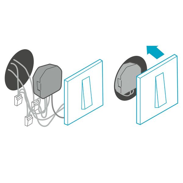 Hama WiFi-Nachrüst-Schalter für Leuchten und Steckdosen, Unterputzmontage 