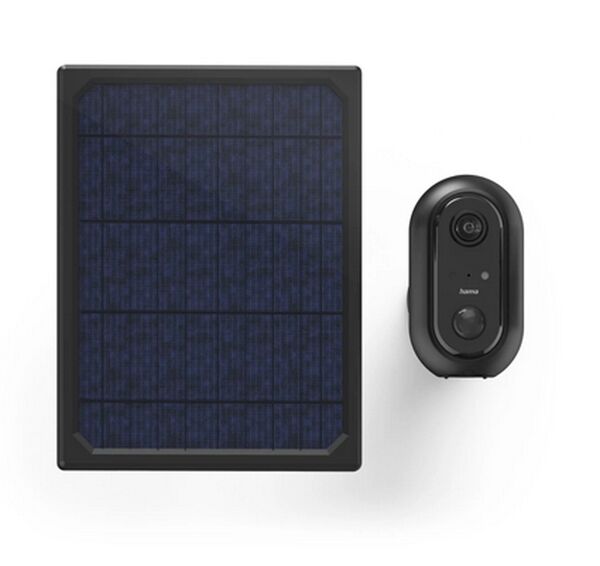 Hama WLAN Kamera, Akku, Solar Außenkamera mit Bewegungsmelder 