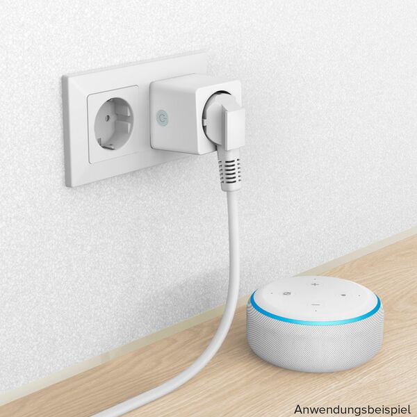 Hama WLAN-Steckdose Mini, ohne Hub, für Sprach- und App-Steuerung, 3.680W, 16A 