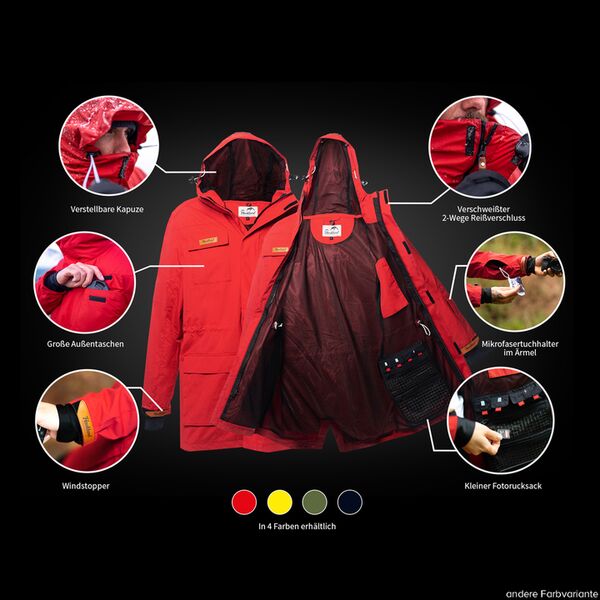 Haukland 7in1 Classic Jacke für Fotografen  gelb L