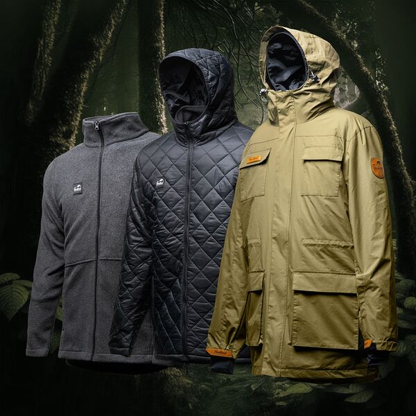 Haukland 7in1 Classic Jacke für Fotografen  Khaki XL