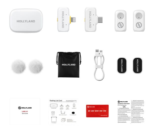 Hollyland Lark A1  Combo Ivory White