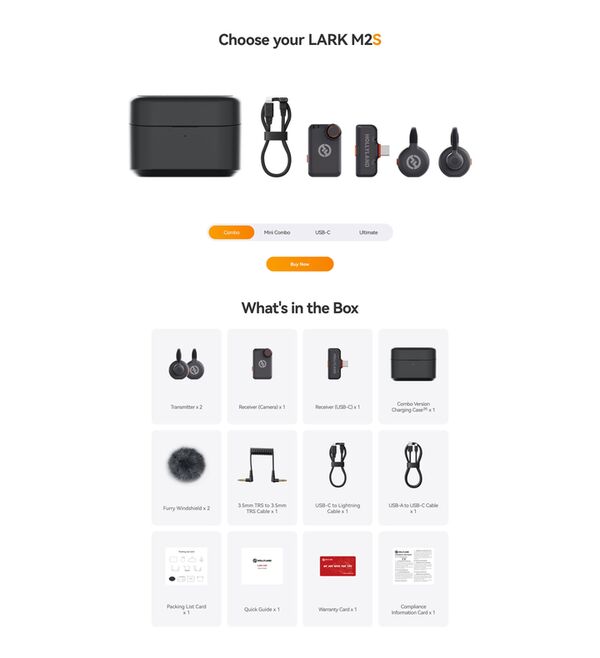 Hollyland LARK M2S  Combo