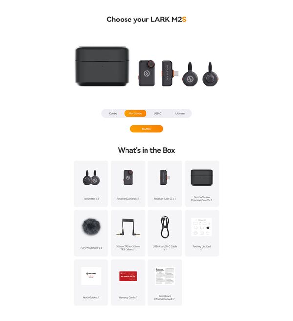 Hollyland LARK M2S - Retourenware  Mini Combo