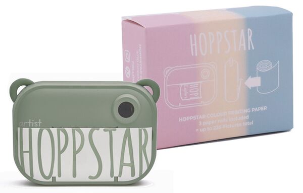 Hoppstar Kinderkamera Artist inkl. 3er Papierrollen Nachfüllpack Pastelltöne  laurel