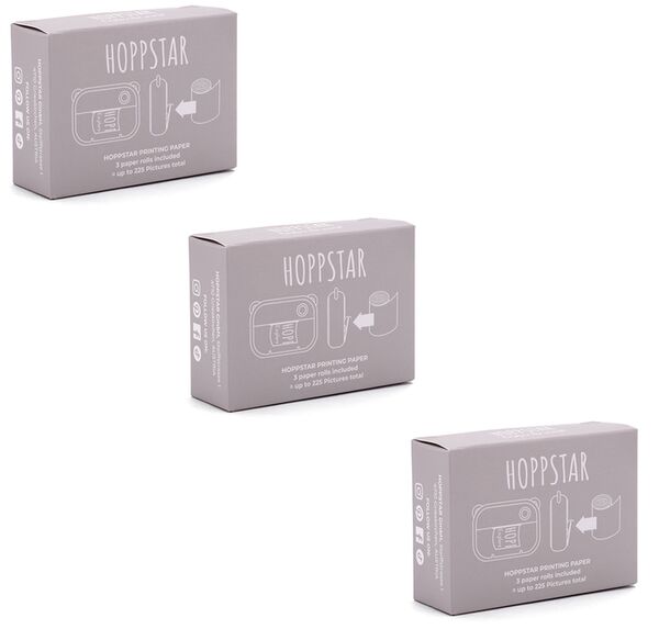 Hoppstar Papierrollen 3x3er Nachfüllpack  weiß