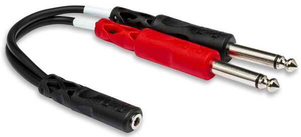 Hosa YMP-434 Stereo-Adapterkabel mini TRSF auf 2x TSF 