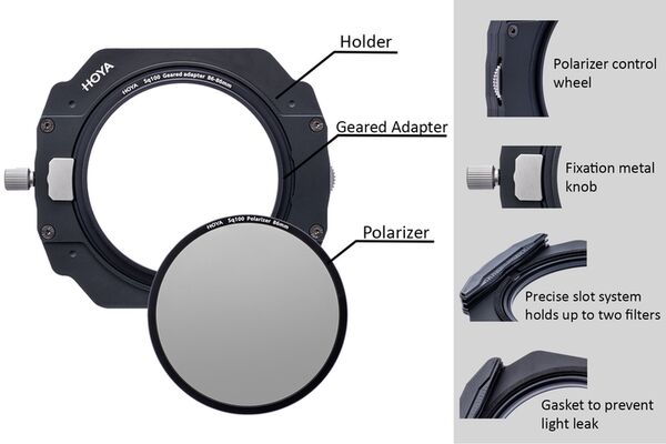 Hoya Sq100 Holder Kit (w/ Polarizer & Geared Adapters) 