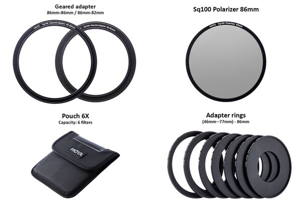 Hoya Sq100 Holder Kit (w/ Polarizer & Geared Adapters) 
