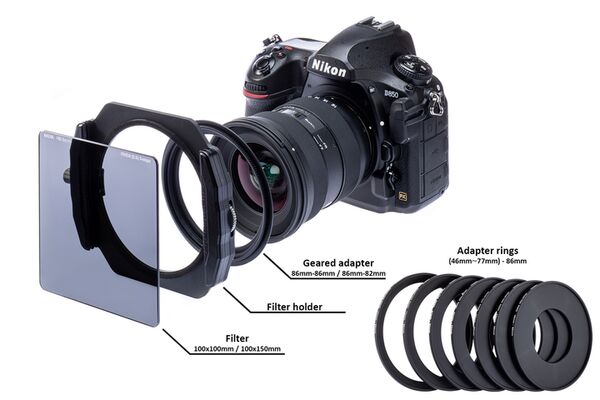 Hoya Sq100 Holder Kit (w/ Polarizer & Geared Adapters) 