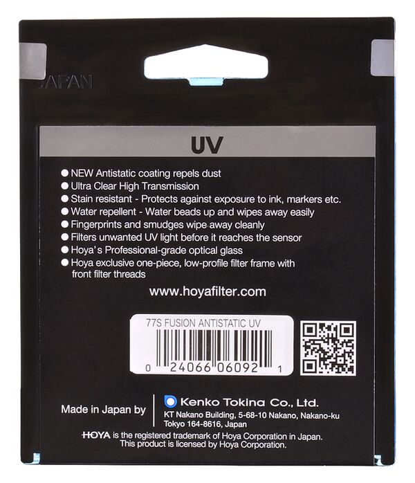 Hoya UV Fusion Antistatic  105mm