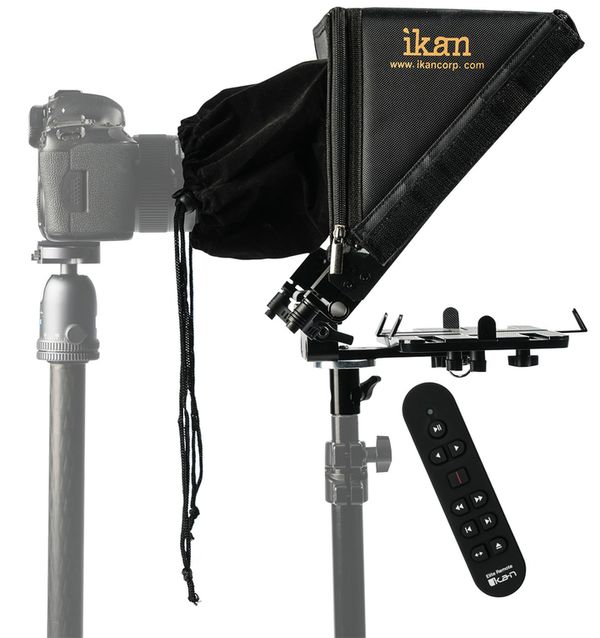 Ikan Tablet Teleprompter for Light Stands w/ Remote 