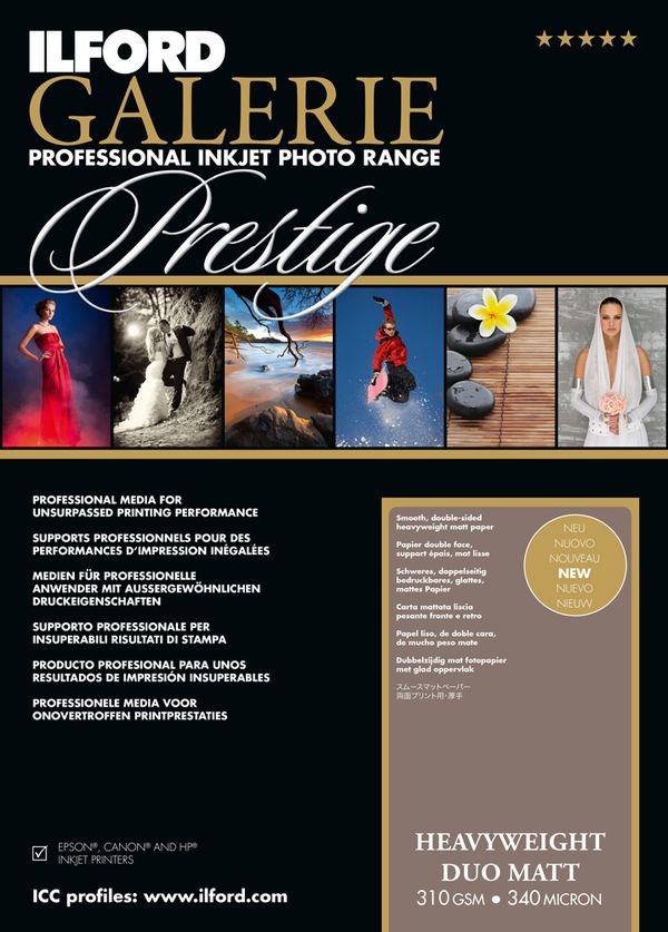 Ilford Druckerpapier GALERIE Prestige Heavyweight DUO Matt  A3+ 50 Blatt