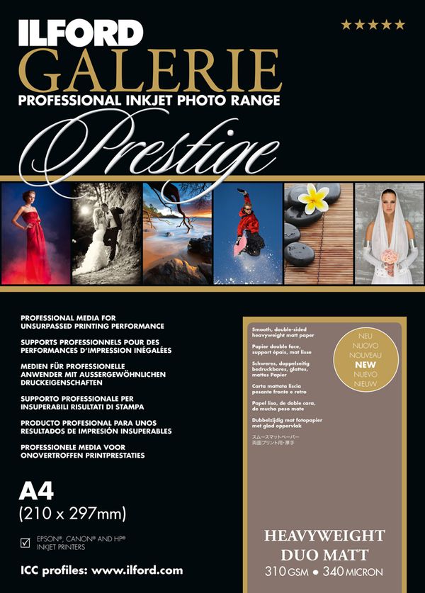 Ilford Druckerpapier GALERIE Prestige Heavyweight DUO Matt  A4 50 Blatt