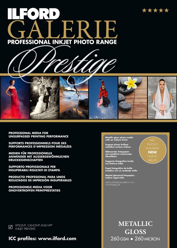 Ilford Druckerpapier GALERIE Prestige Metallic Gloss  A2 25 Blatt