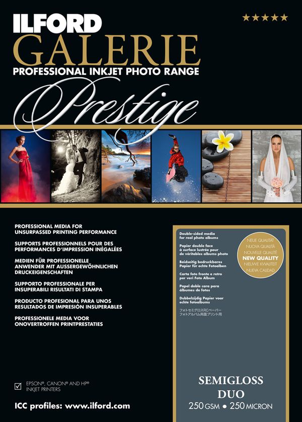 Ilford Druckerpapier GALERIE Prestige Semi Gloss Duo  A3+ 25 Blatt