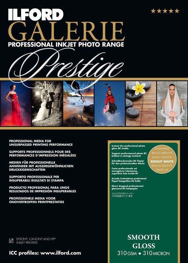 Ilford Druckerpapier GALERIE Prestige Smooth Gloss  10x15 (10,2 x 15,2 cm) 100 Blatt