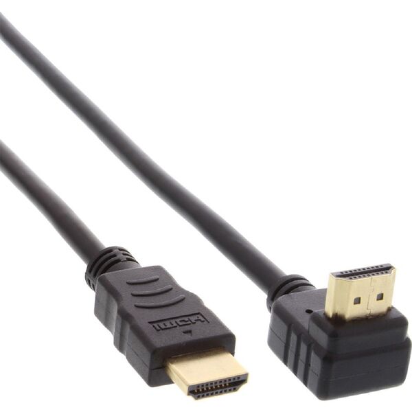 Inline HDMI-A auf HDMI-A Kabel  7,5m gewinkelt 